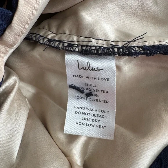 Lulu’s Large Divine Destiny Navy Blue Lace Midi Dress New with Tags - Picture 7 of 11